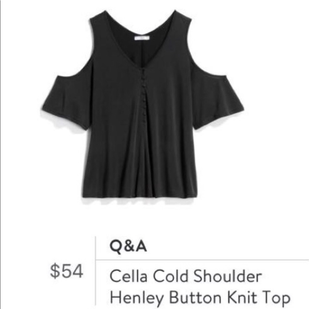Cella Cold Shoulder HenleyButtonKnit Top Stitchfix
